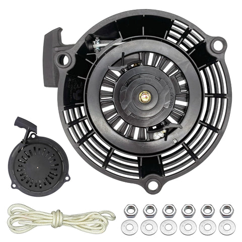 YGQ GCV160 pull-start assembly front view, durable recoil housing for quick starts.