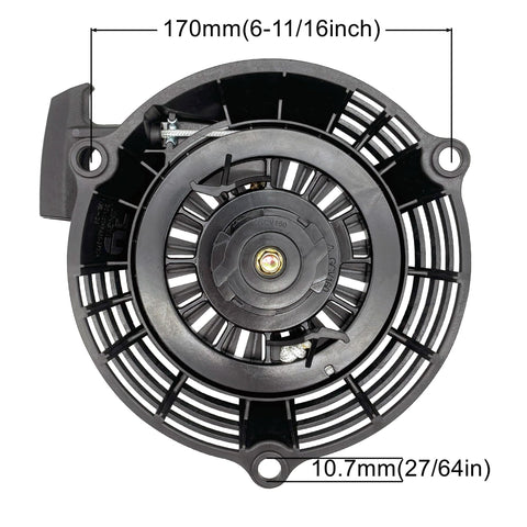 YGQ GCV160 pull-start assembly side view shows rugged construction for lasting use.