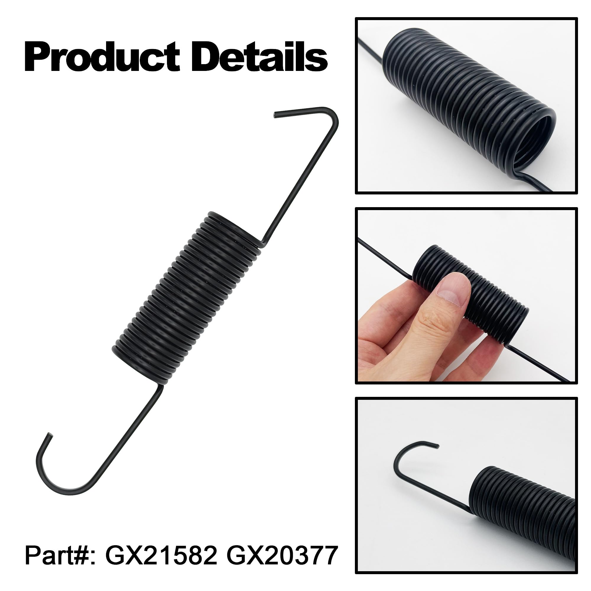 YGQ GX21582 belt tension spring closeup reveals durable coil design