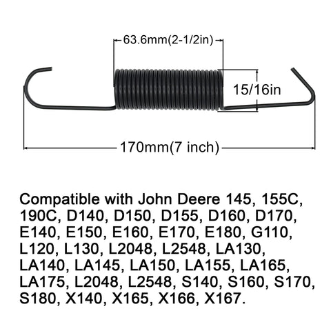 YGQ GX21582 belt tension spring installed on a mower deck