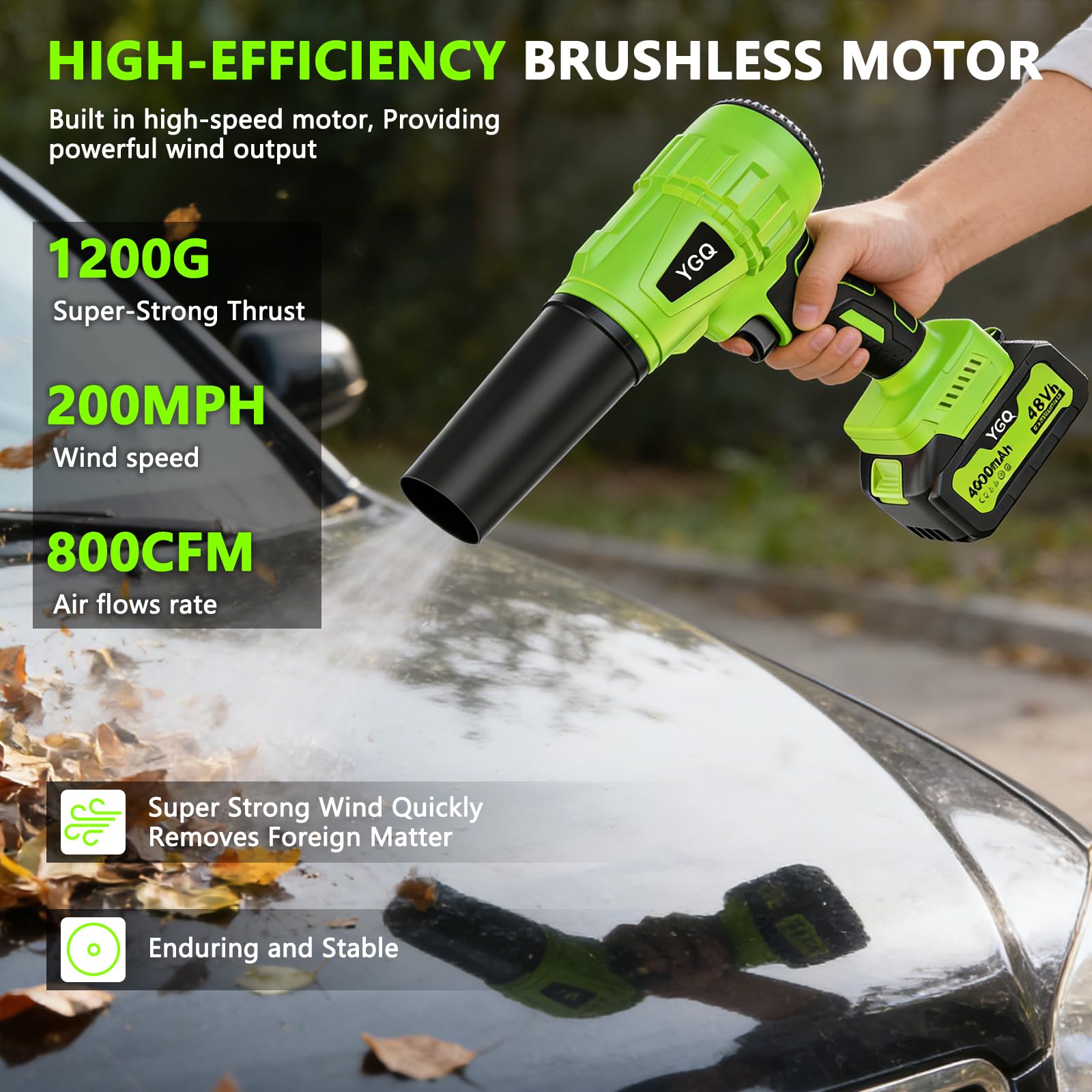 YGQ precision nozzle attachment for targeted cleaning around beds and furniture.