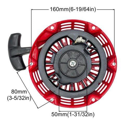 YGQ recoil starter rope in red, designed for smooth, consistent pulls.