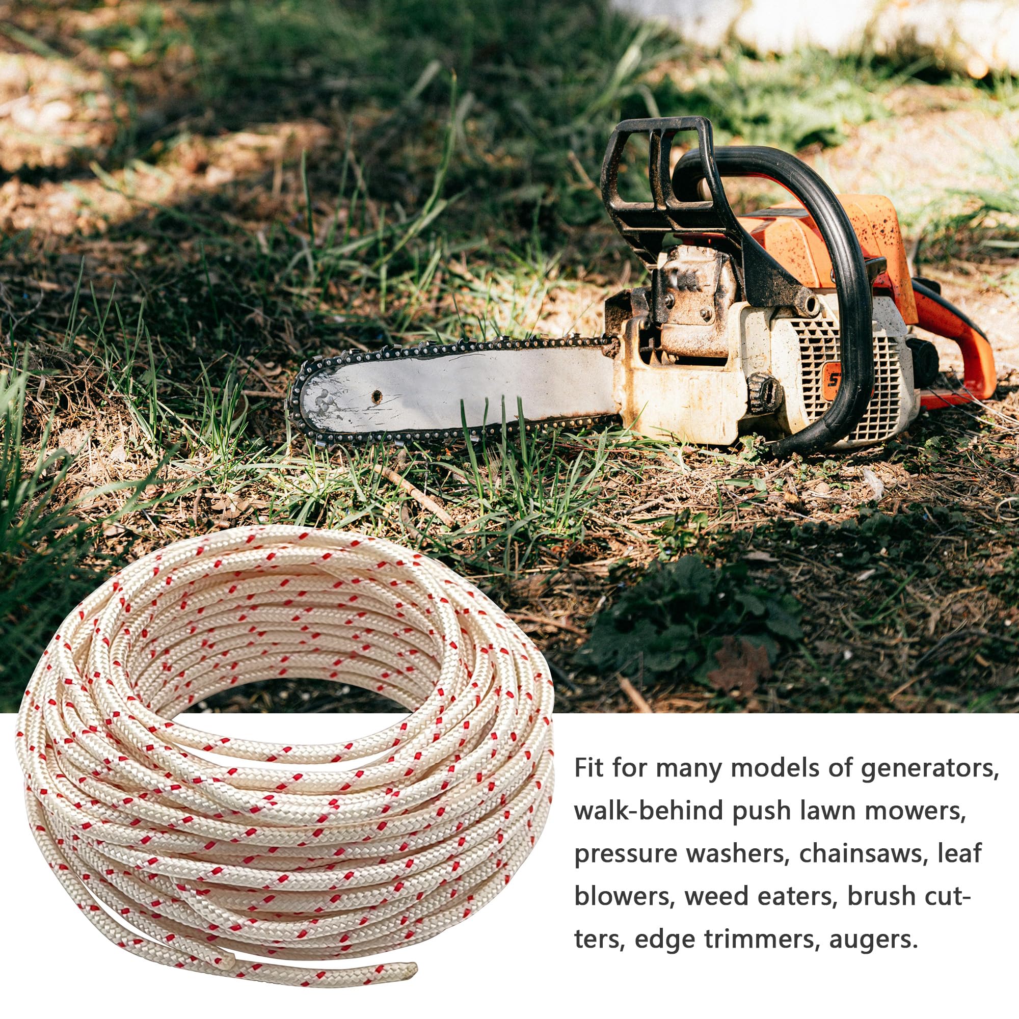 YGQ 9/64in end diameter rope designed for easy threading through small recoil holes.