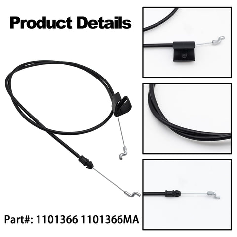 YGQ conduit-length 1316mm stop cable shown for precise mower fit.