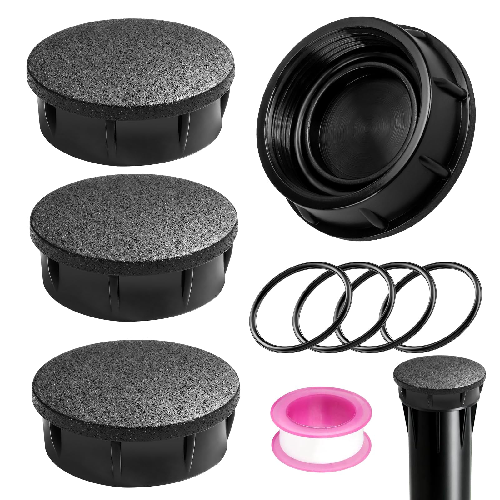 YGUAYINGC four-pack sprinkler cap on Hunter Pro head for seasonal shut-off
