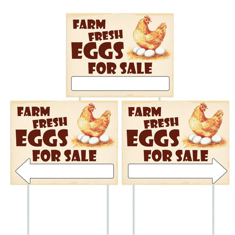 ygzQibhg farm fresh eggs sign double-sided for outdoor visibility and higher passersby attention