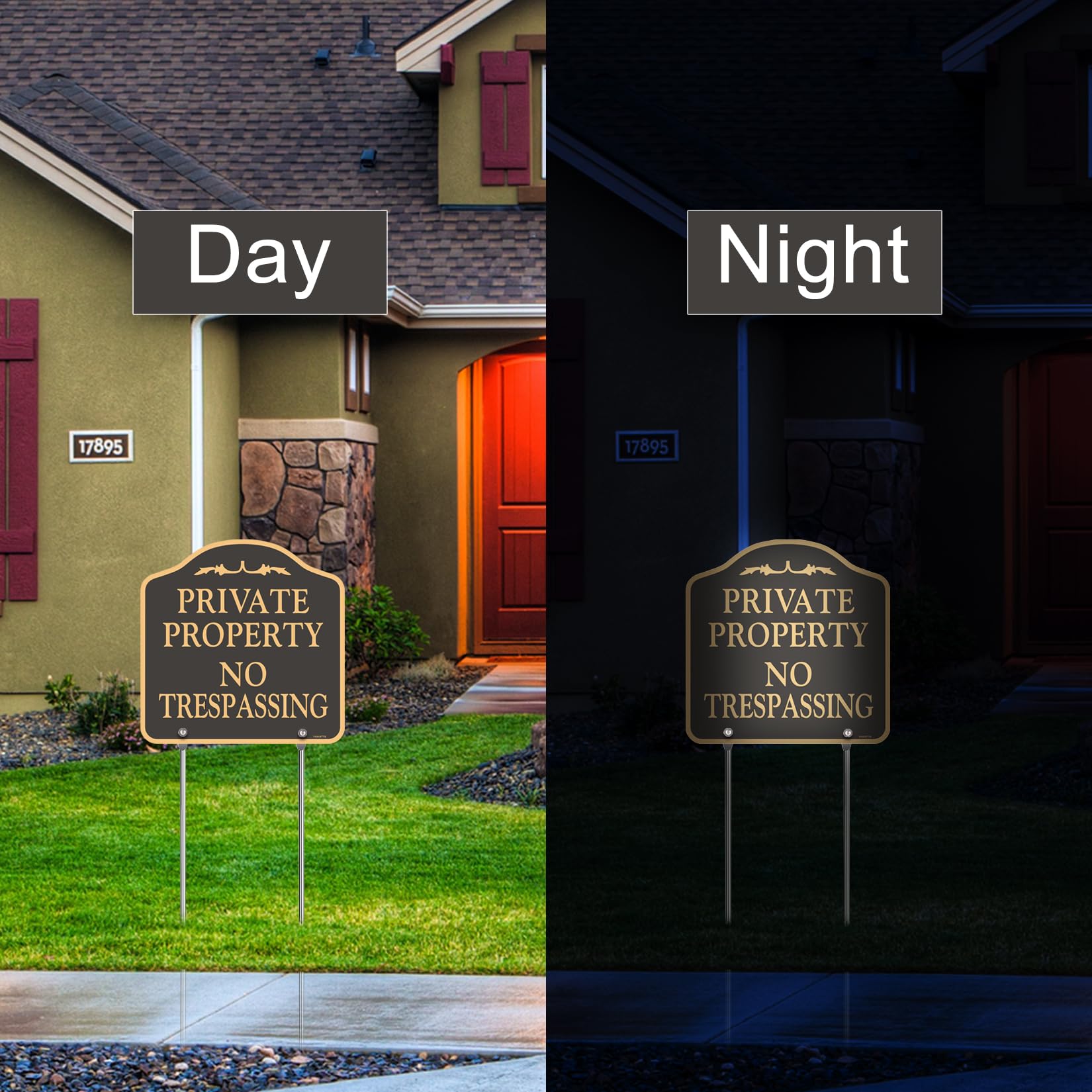 YHAIATTA aluminum sign close-up shows durable 0.04 inch thickness
