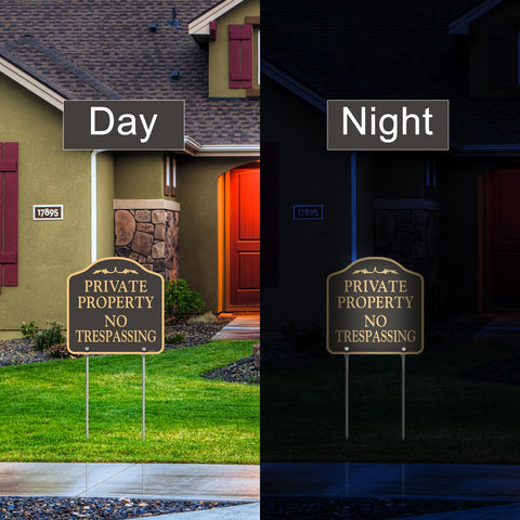 YHAIATTA aluminum sign close-up shows durable 0.04 inch thickness