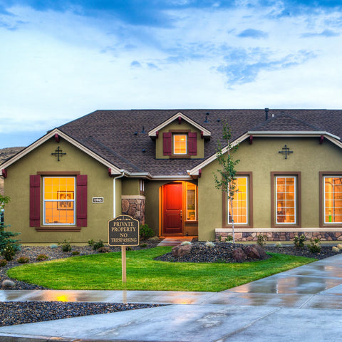 High-contrast YHAIATTA signs enhance property awareness from a distance.
