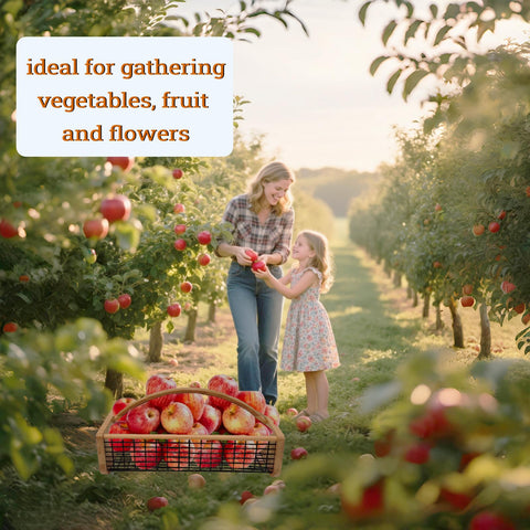 YHAOZE wooden harvest basket offering spacious capacity for fresh fruits and vegetables