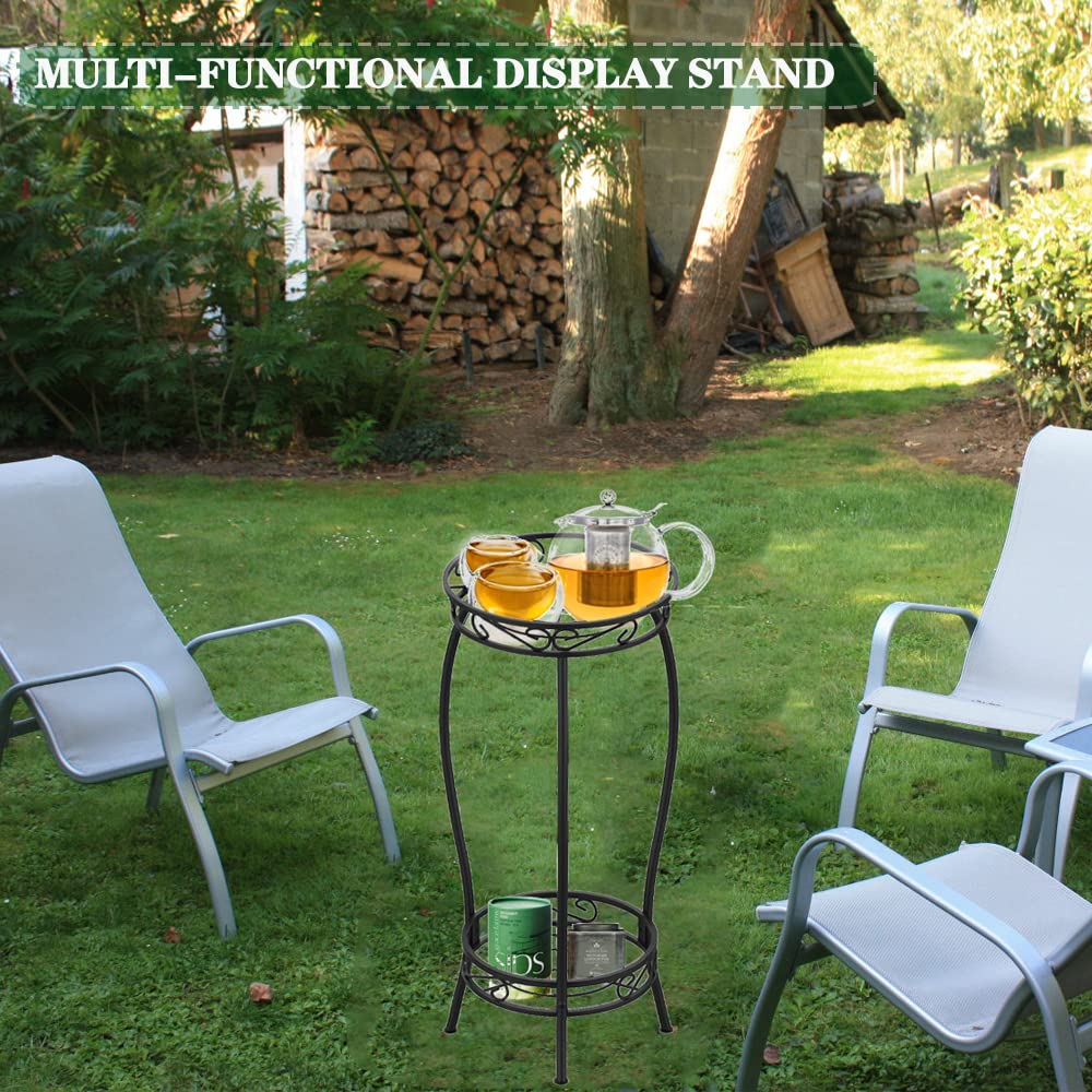 YHIJURS 2-tier design supports multiple plants with stable, rustproof construction.
