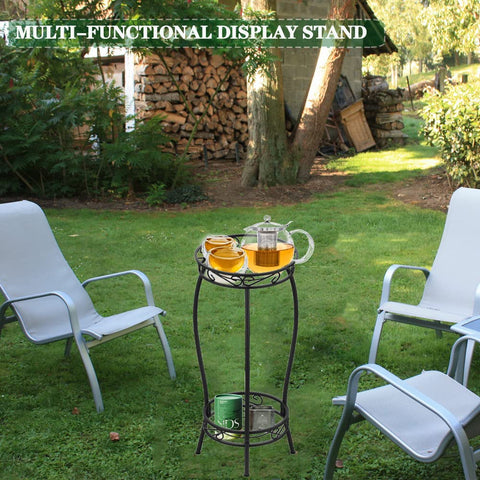 YHIJURS 2-tier design supports multiple plants with stable, rustproof construction.