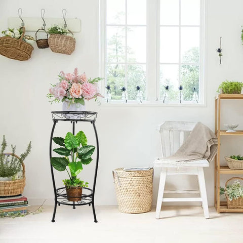 YHIJURS tri-prism frame delivers sturdy stability for heavy pots up to 50 lbs