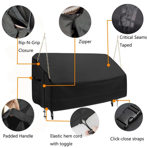 YHINGG 600D Oxford fabric texture demonstrates durable waterproof protection