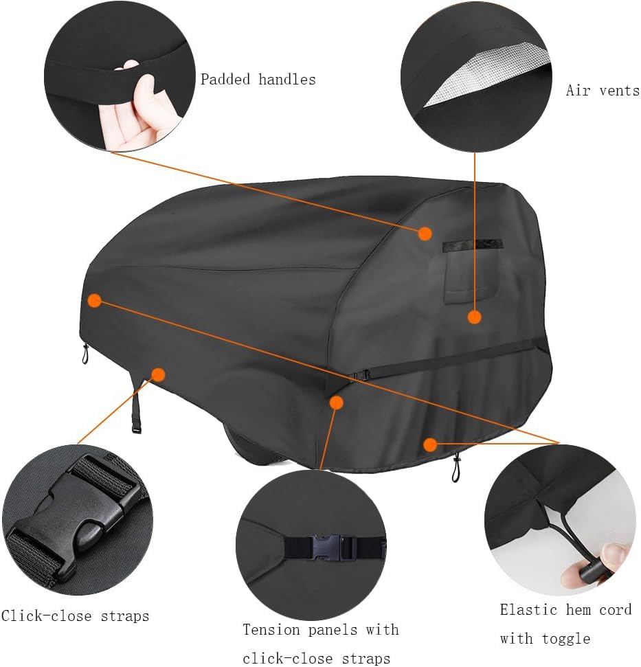 YHINGG log splitter cover back vent design reduces moisture buildup.