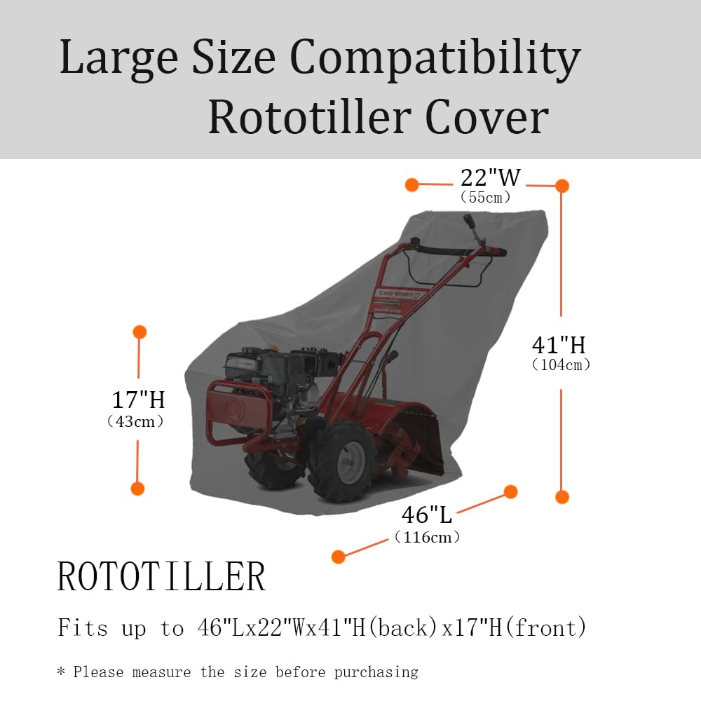 YHINGG rear-tine cover shields the rear tiller from dust and moisture