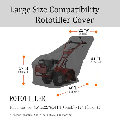 YHINGG rear-tine cover shields the rear tiller from dust and moisture
