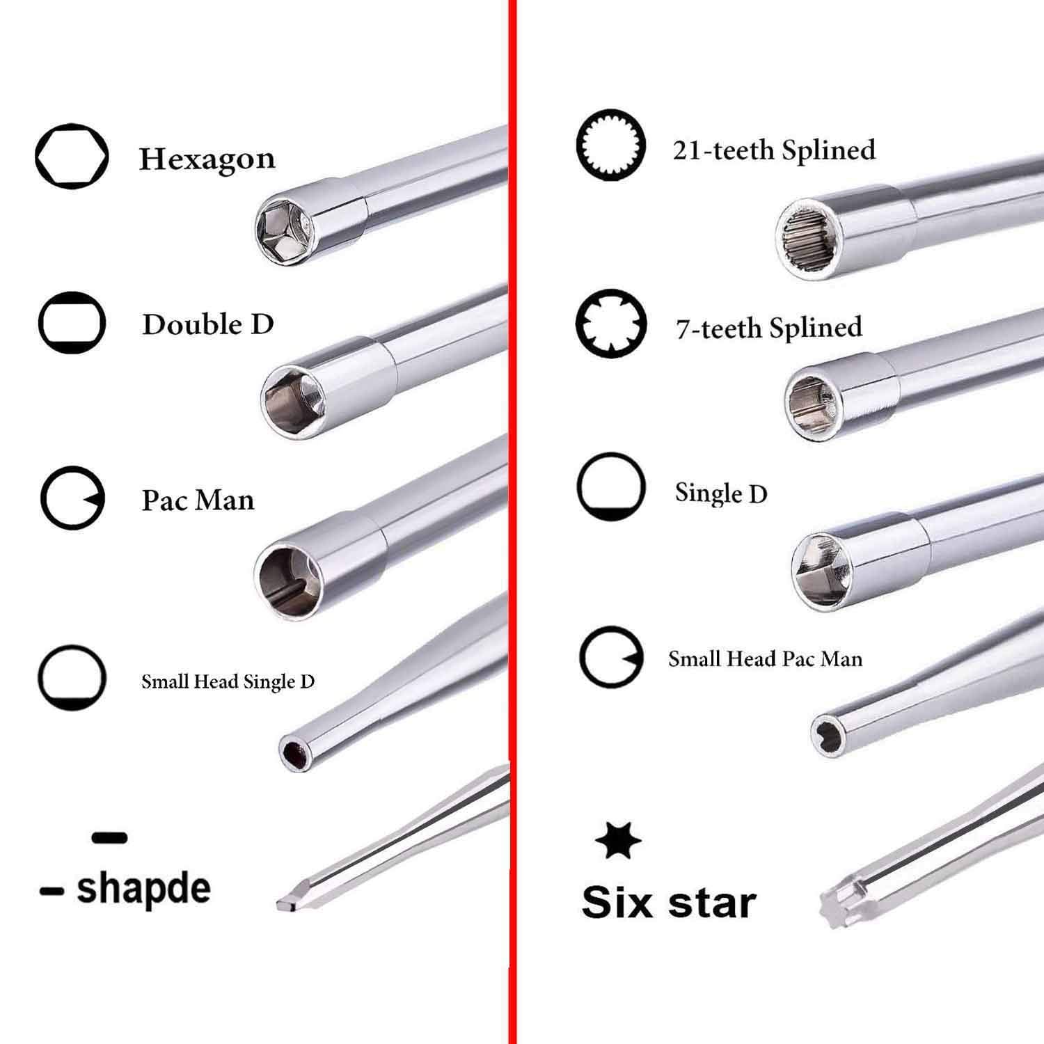YHLFOOZ 7-teeth spline tool for common engines