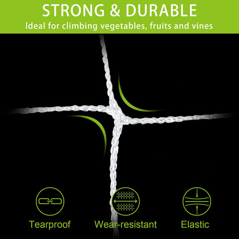 YHmall polyester garden netting is durable and reusable.