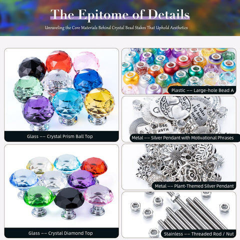 YHMQDU crystal bead tops reflect light, creating shimmering accents in sunlit gardens.