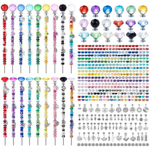 YHMQDU beaded garden stakes with crystal tops sparkle in sun for eye-catching garden accents.