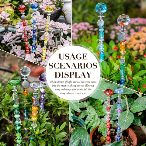 YHMQDU Fairy wand kit shows 18 threaded rods and beads for creative outdoor decor.