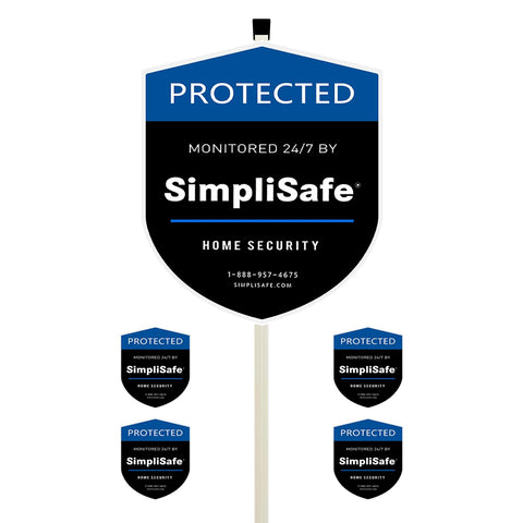 YHMYOALU yard sign with stake for SimpliSafe, high visibility deterrent.