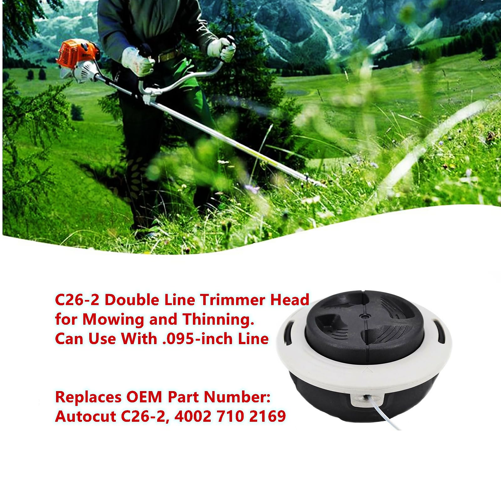YHOPARTS C26-2 installs easily on many Stihl weed eaters.
