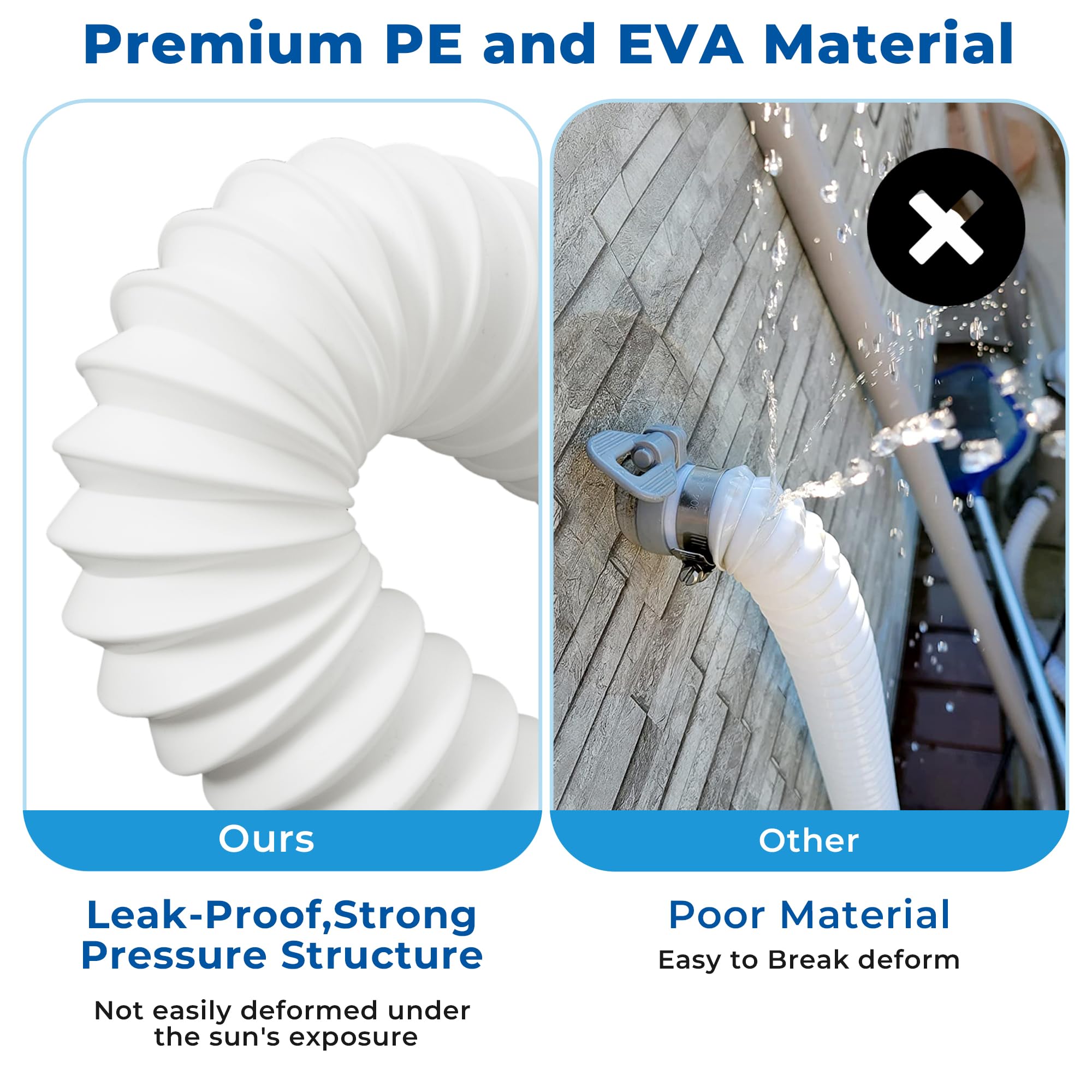 YHSXLG pool hose 1-25 inch diameter for reliable connections.