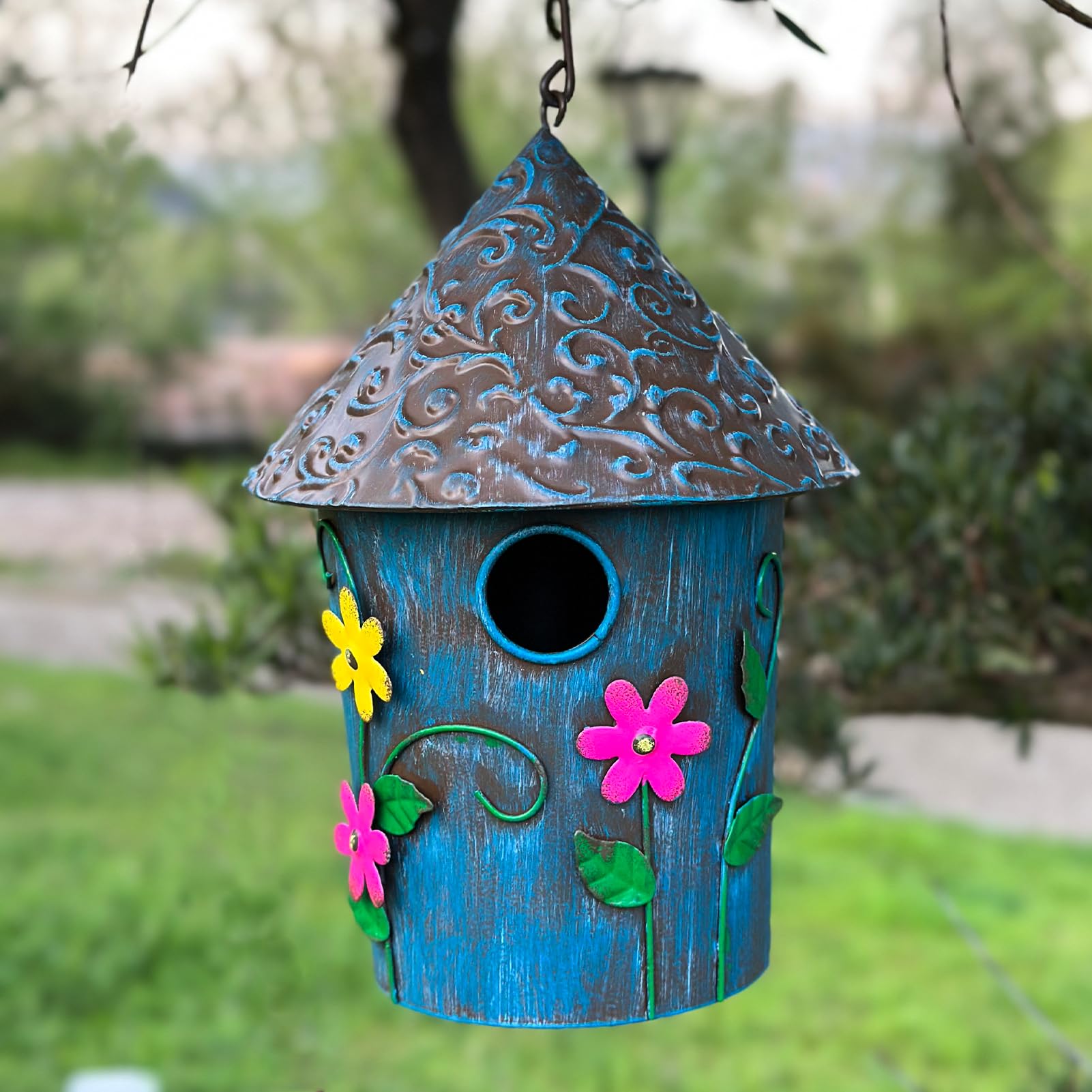 Yhthoha 9.25-inch small-bird habitat fits wrens and hummingbirds