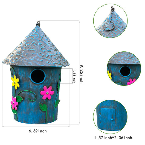 Yhthoha weather-resistant bluebird house withstands rain and sun in yards