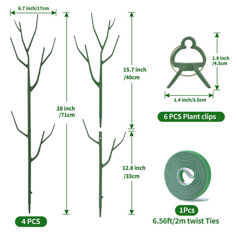 Yhtpouqe extension poles enable custom stake height as plants climb.
