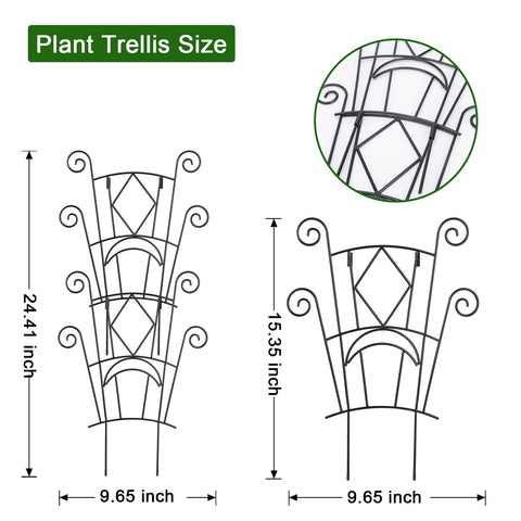 Yhtpouqe metal trellis for climbing plants offers durable indoor-outdoor support for vines.