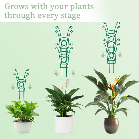 Yhtpouqe natural green PP trellis enhances plant display indoors or outdoors