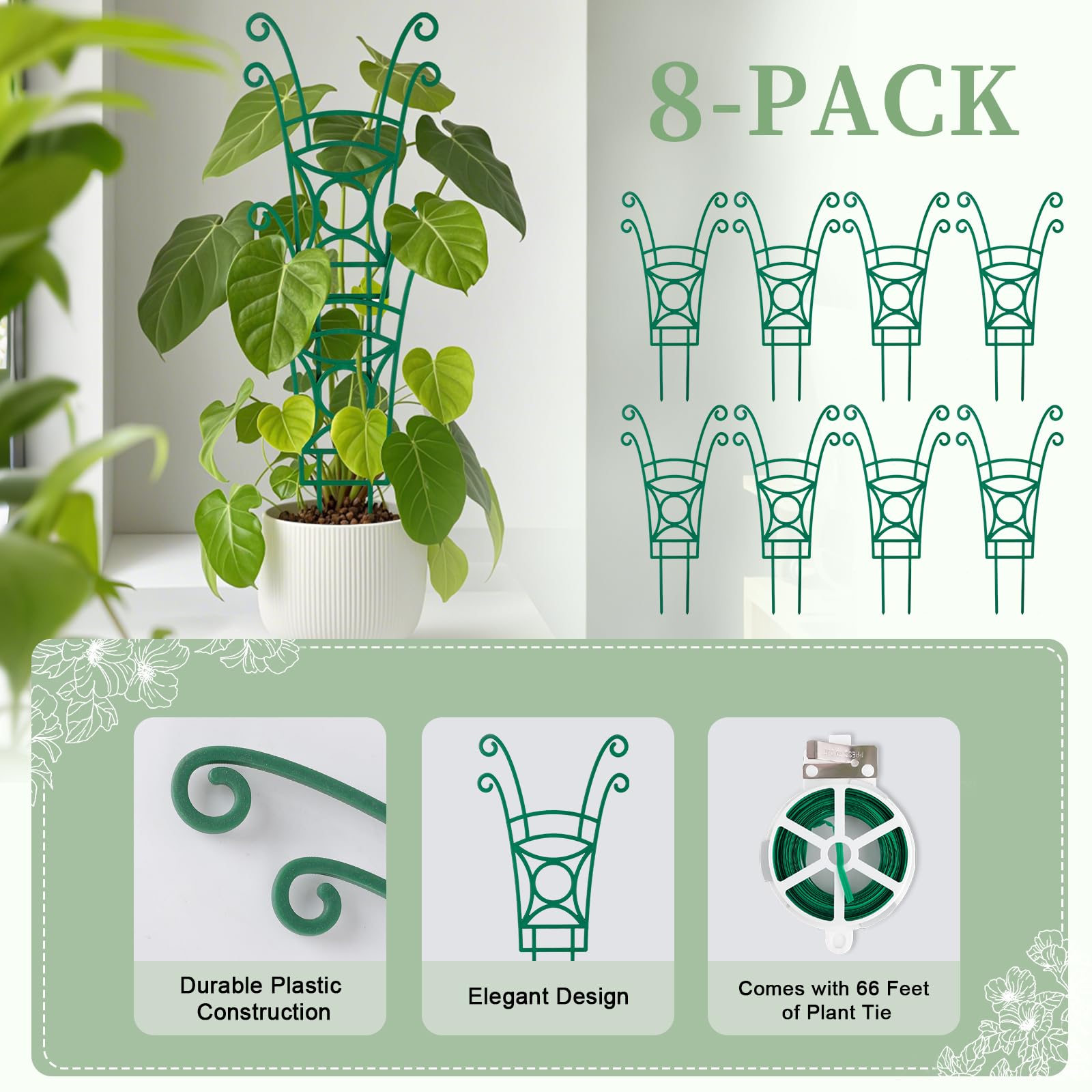 Yhtpouqe no-tools snap-together trellis for easy vertical growth