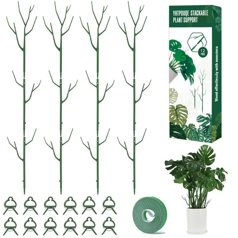 Yhtpouqe plant stake with 39.37 inch extension supports climbing plants.