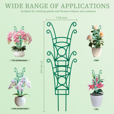 Yhtpouqe stackable indoor-outdoor trellis in natural green blends with plants
