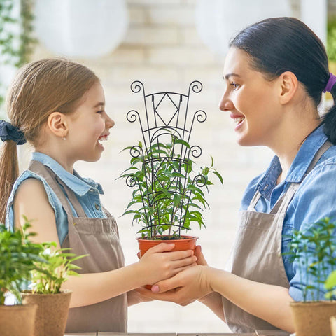 Yhtpouqe two-piece plant stake set provides expandable coverage and value.