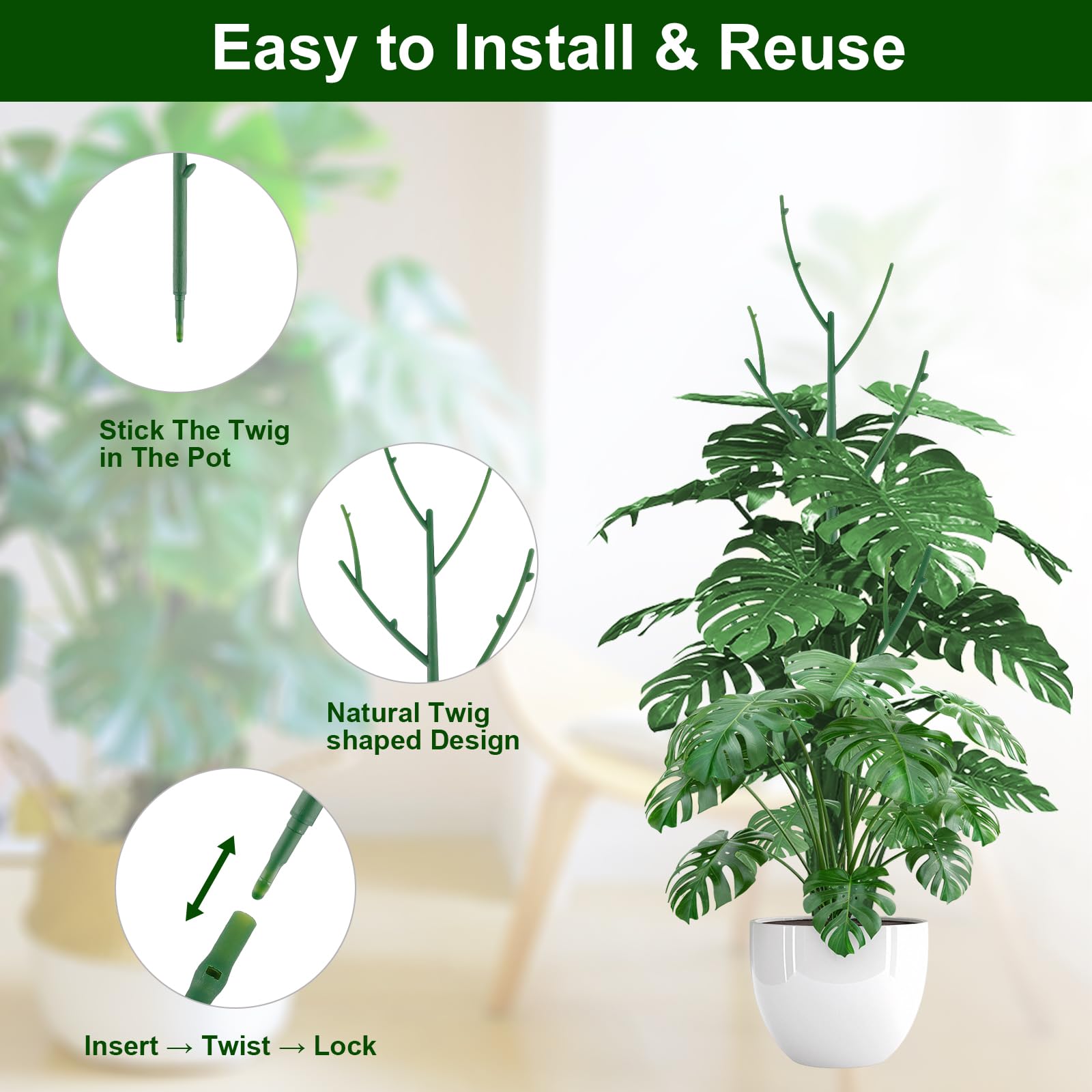 Yhtpouqe weather-resistant plastic stake withstands sun and rain outdoors.