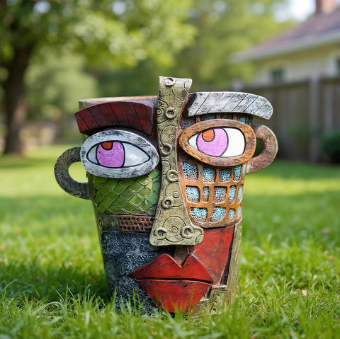 Yhupl handcrafted planter showcases artisan detail and uniqueness