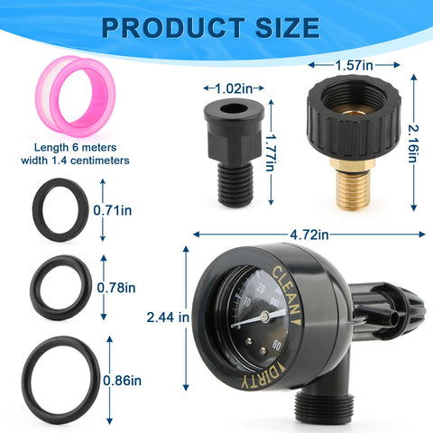 YHXMARSCAN air gauge release valve assembly compatible with Zodiac Jandy filters for reliable maintenance.