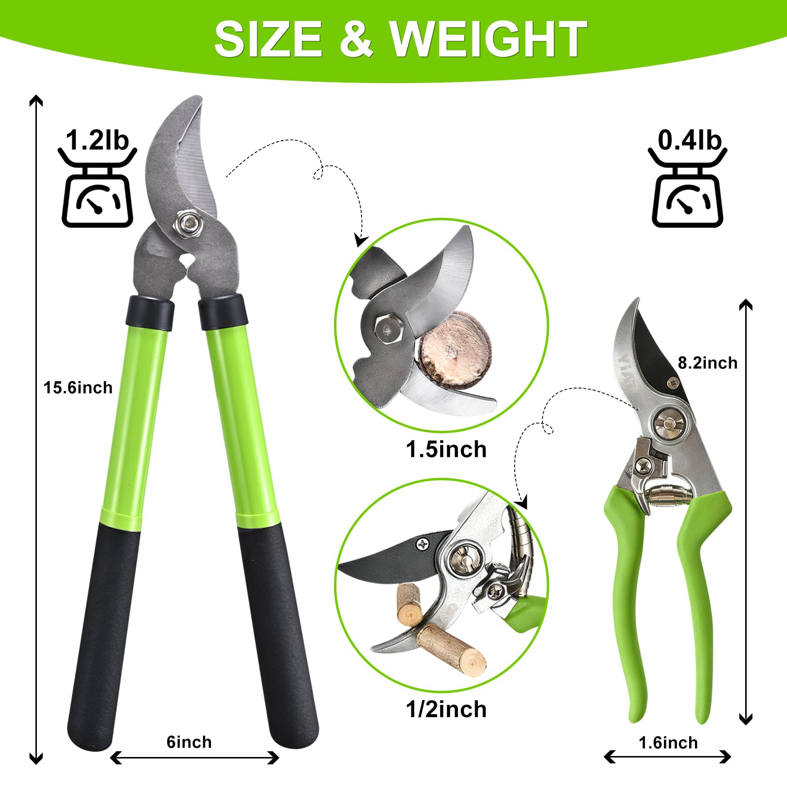 YIAD Dragon Horse ergonomic soft-grip handle reduces fatigue during long pruning sessions.