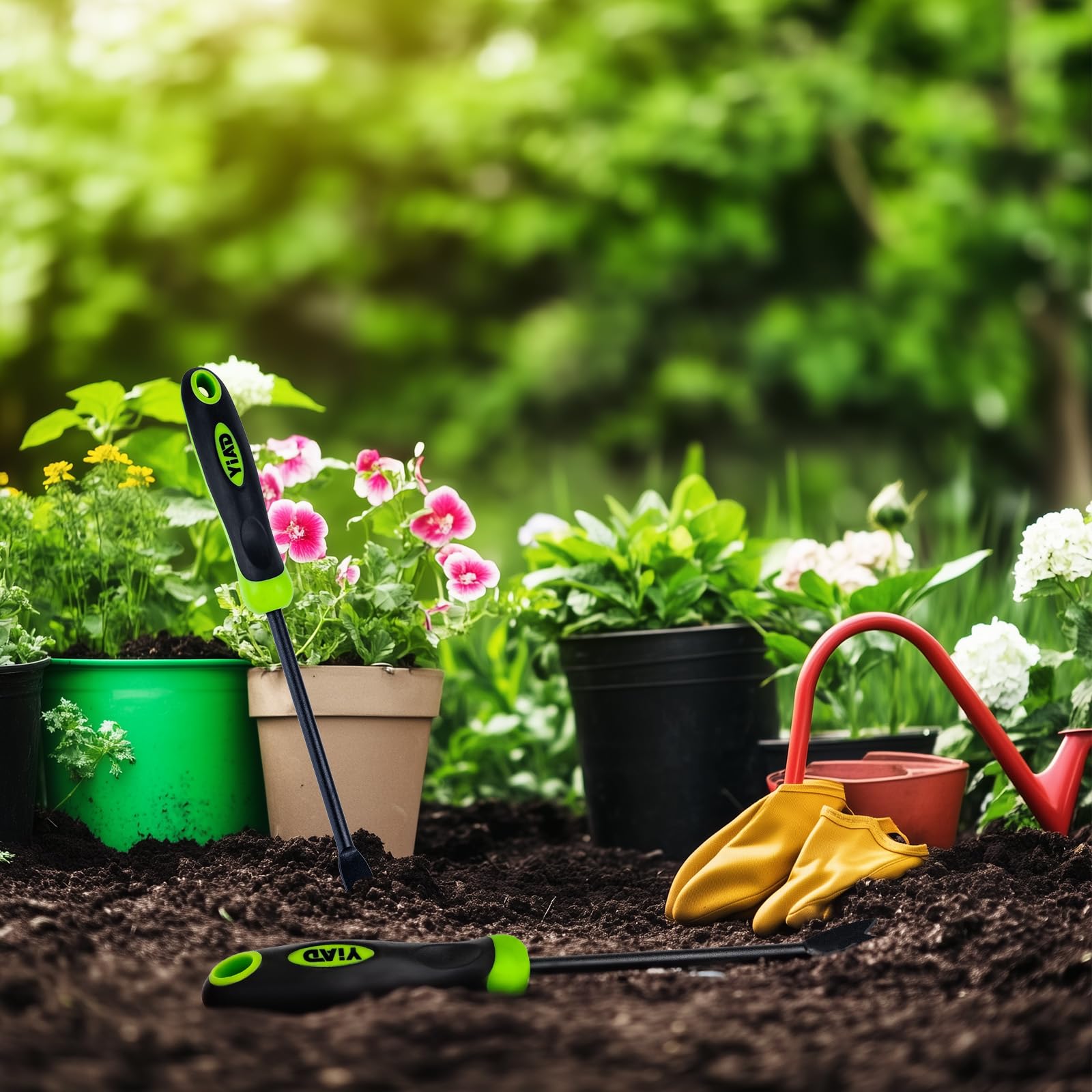 YIAD Dragon Horse hand weeder targets dandelions and crabgrass for cleaner beds.