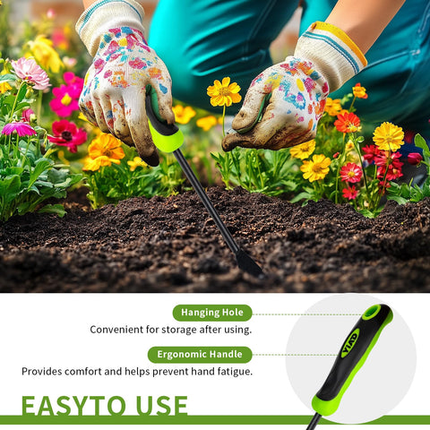YIAD Dragon Horse hand weeder has rust-resistant coating for long-lasting garden tool.