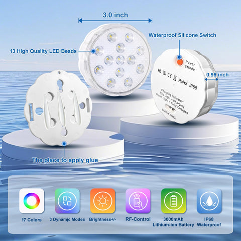 YiaMia hot tub spa light with color variations for evenings