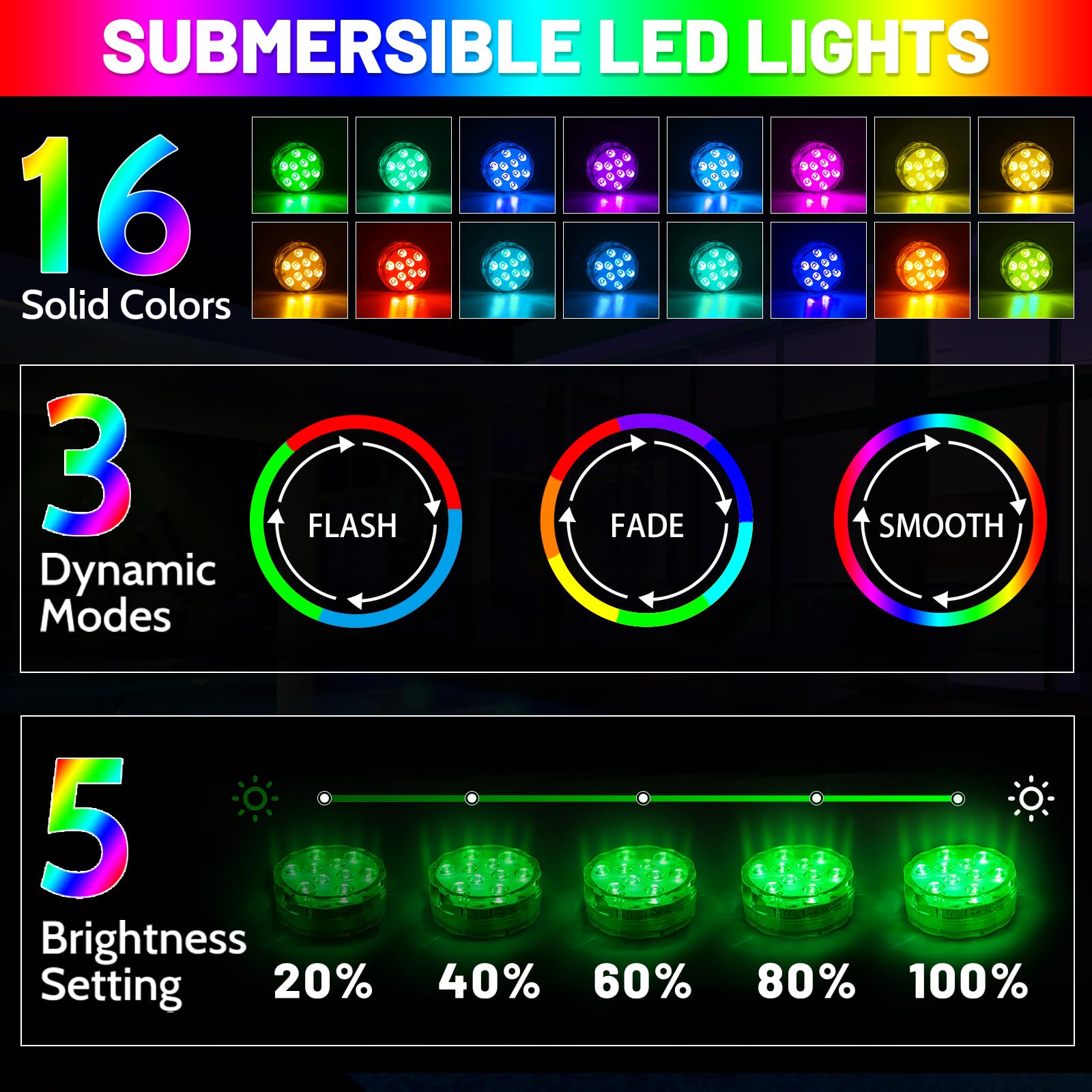 YiaMia LED pool light remote enabling simple color changes