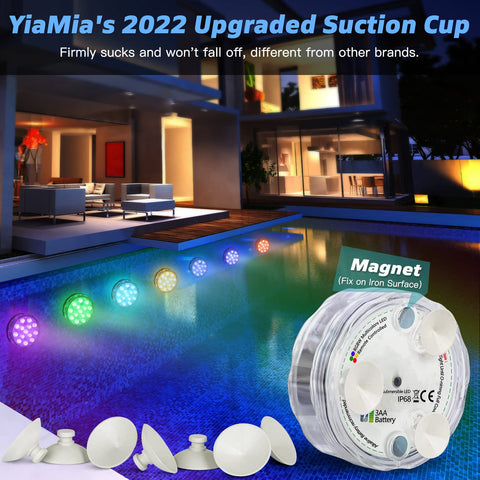 YiaMia lights use upgraded suction cups and magnets for secure mounting.