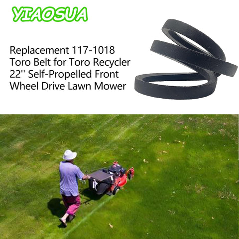 YIAOSUA 117-1018 belt installed on Toro Recycler, shows reliable drive.