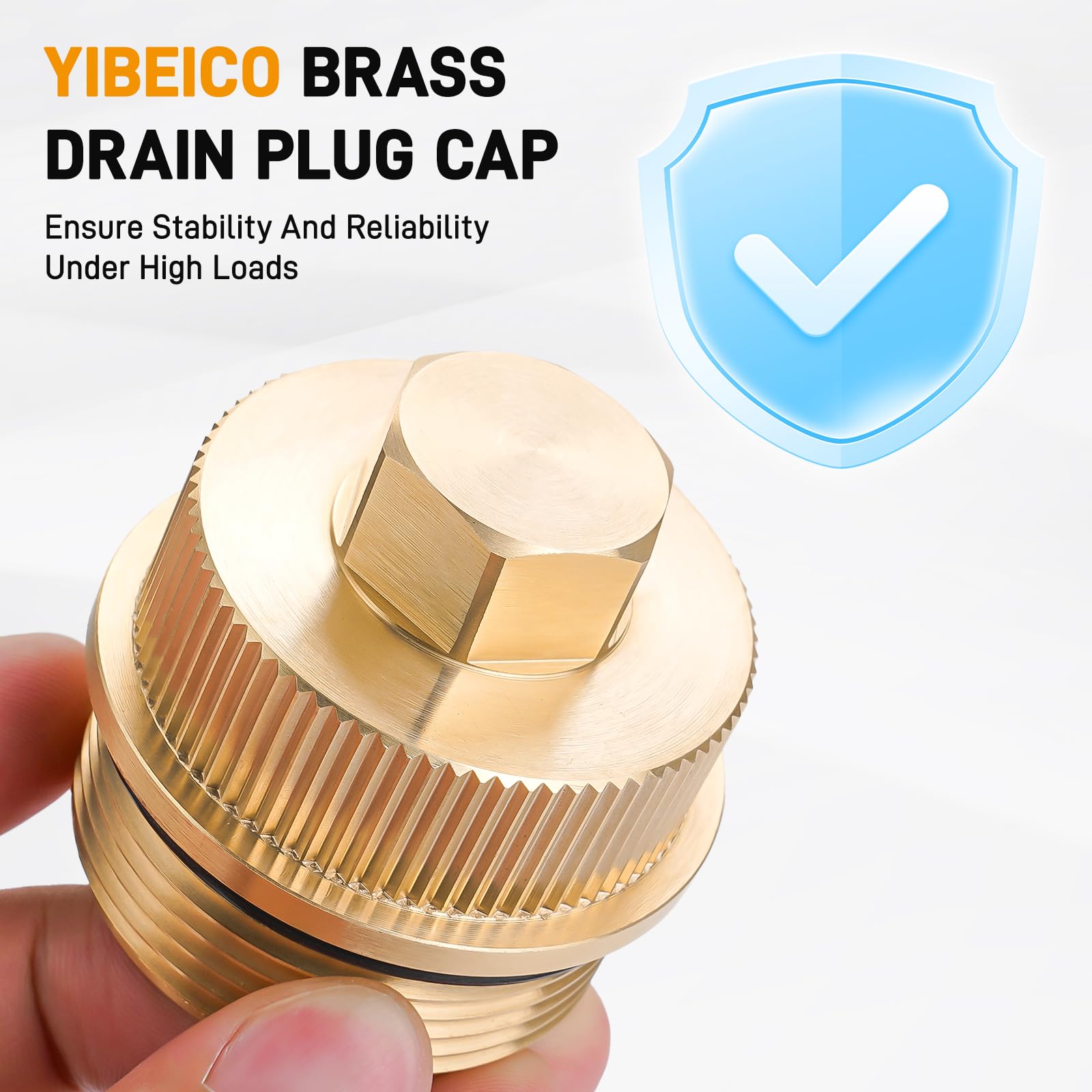 YIBEICO brass drain plug cap compatible with Quad DE cartridge filters