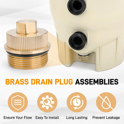 YIBEICO drain plug cap installation being hand-tightened for easy replacement